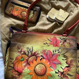 Anuschka sunflower purse